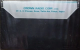 Compact Cassette Crown / Crown Radio Corporation 60 Type I Normal Japan