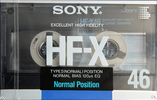 Compact Cassette Sony HF-X 46 "HF-X 46A" Type I Normal 1988 Japan