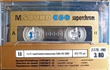 Compact Cassette: Unknown M Sound -  60