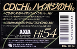 Compact Cassette: FUJI AXIA - Hi 54