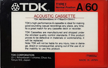 Compact Cassette: TDK  - A 60