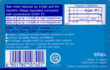 Compact Cassette: Sony  - EF 60