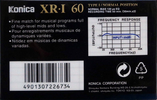 Compact Cassette:  Konica - XR-I 60