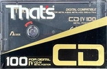 Compact Cassette Thats CD 100 "CD-IV" Type IV Metal 1987 USA