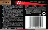 Compact Cassette: TDK  - D 60