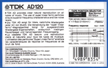 Compact Cassette: TDK  - AD 120