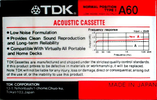 Compact Cassette: TDK  - A 60