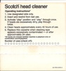 Compact Cassette Scotch "S-C-HC" Cleaning Cassette 1979 USA