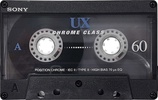 Compact Cassette Sony UX 60 "C-60UXD" Type II Chrome 2000 Europe