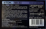 Compact Cassette: TDK  - MA 90