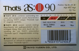 Compact Cassette: Taiyo Yuden Thats - AS II 90