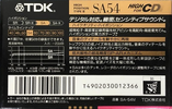 Compact Cassette: TDK  - SA 54