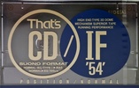 Compact Cassette Thats CD-IF 54 Type I Normal 1990 Japan