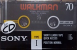 Compact Cassette Sony Walkman 70 "С-70WM1" Type II Chrome 1988 Japan