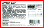 Compact Cassette: TDK  - D 120