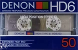 Compact Cassette Denon HD6 50 Type II Chrome 1985 Japan