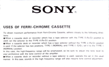 Compact Cassette: Sony  - FeCr 90