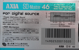 Compact Cassette: FUJI AXIA - SD-Master 46