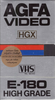 VHS, Video Home System AGFA HGX 180 Type I Normal 1982 Europe