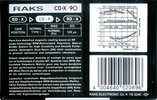 Compact Cassette: RAKS  - CD-X 90