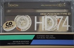 Compact Cassette Denon HD 74 "HD74M" Type II Chrome 1987 Japan