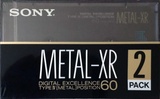 2 pack Sony Metal-XR 60 "2MTL-XR60" Type IV Metal 1989 Japan