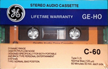 Compact Cassette:  General Electric - GE-HO 60