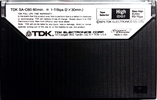 Compact Cassette: TDK  - SA 60