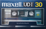 Compact Cassette Maxell UDI 30 "UDI30" Type I Normal 1985 Japan