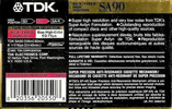 Compact Cassette: TDK  - SA 90