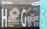 Compact Cassette Denon HG-S 10 Type II Chrome 1990 Japan