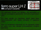 Compact Cassette: BASF  - Ferro Super LH I 60