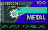 Compact Cassette Denon S-Port 100 "SP-M100" Type IV Metal 1990 North America