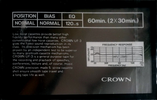 Compact Cassette:  Crown - UF-3 60