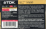 Compact Cassette: TDK  - SA 60