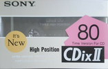 Compact Cassette: Sony  - CDix II 80