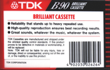 Compact Cassette: TDK  - B 90