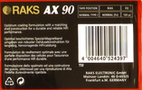 Compact Cassette: RAKS  - AX 90