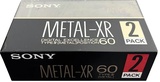 2 pack Sony Metal-XR 60 "2MTL-XR60" Type IV Metal 1989 Japan