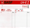 Compact Cassette: BASF  - LH Extra I 120