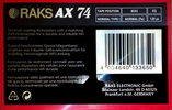 Compact Cassette: RAKS  - AX 74