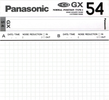 Compact Cassette Panasonic GX 54 "RT-GX54" Type I Normal 1989 Japan