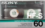 Compact Cassette Sony HF-S 60 "HF-S 60N" Type I Normal 1986 Japan