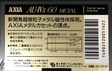 Compact Cassette: FUJI AXIA - AU-IVx 60