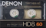 Compact Cassette Denon HD8 60 Type II Chrome 1988 Europe