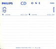 Compact Cassette: Philips  - CD One 60