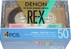 4 pack Denon RE-X 50 Type I Normal 1987 Japan