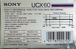 Compact Cassette Sony UCX 60 Type II Chrome 1985 Europe