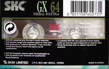 Compact Cassette: Sunkyong Magnetic Limited (SKM) SKC - GX 64