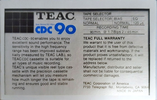 Compact Cassette:  Teac - CDC 90